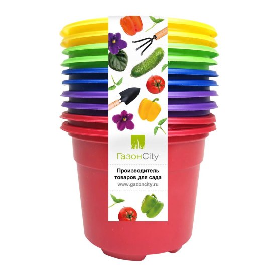 Набор для рассады ГазонCity Color пластик 1 ячейка
