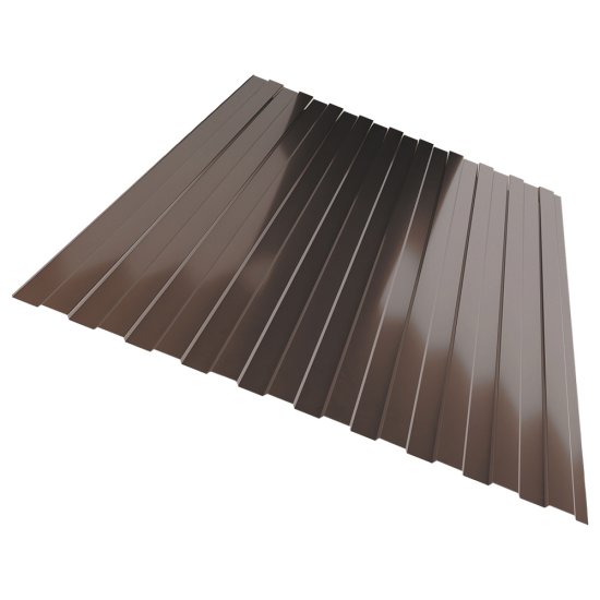 Профнастил С8 0.3 мм 1185x1800 мм RAL 8017 коричневый