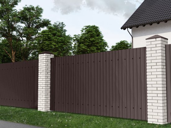 Профнастил С8 0.3 мм 1185x1800 мм RAL 8017 коричневый