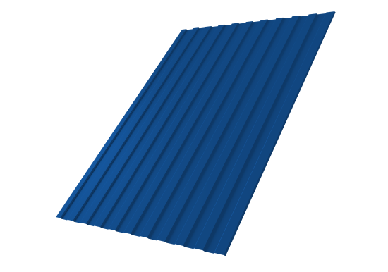 Профнастил С8 0.4 мм 1200x2000 мм RAL 5005 синий