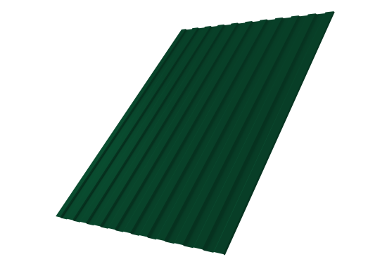 Профнастил С8 0.4 мм 1200x2000 мм RAL 6005 зеленый