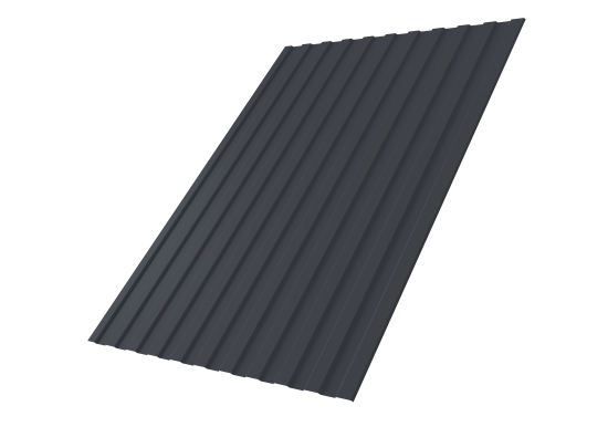 Профнастил С8 0.3 мм 1200x1800 мм RAL 7024 серый