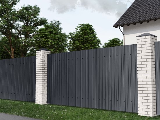 Профнастил С8 0.3 мм 1200x1800 мм RAL 7024 серый