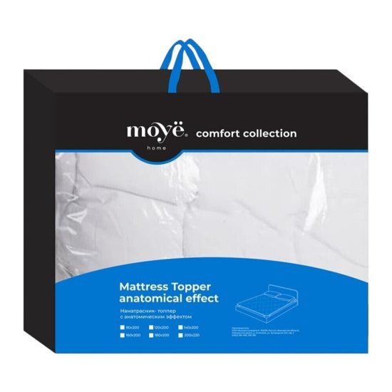 Топпер 180х200х2 см Moye Home наполнитель пенополиуретан