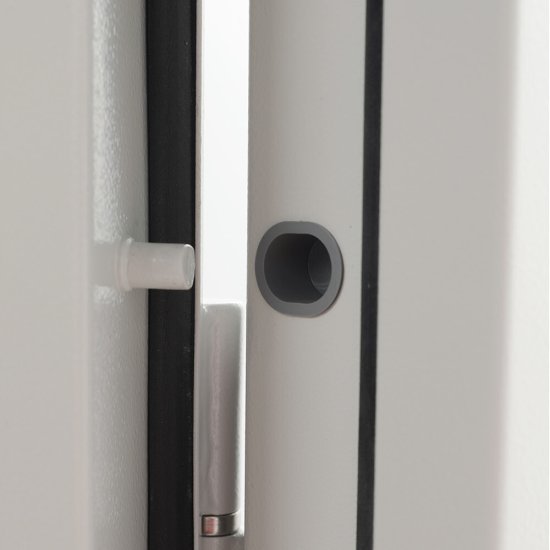 Дверь противопожарная Промет ДП-1-EIWS-60 со стеклом левая серый RAL 7035 850х2050 мм