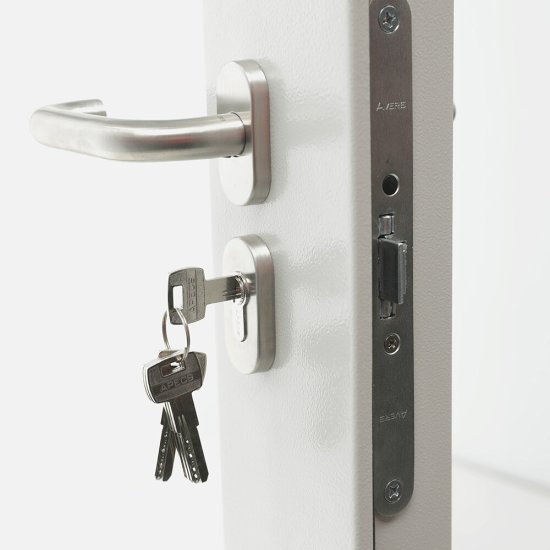 Дверь противопожарная Промет ДП-1-EIWS-60 со стеклом правая серый RAL 7035 850х2050 мм