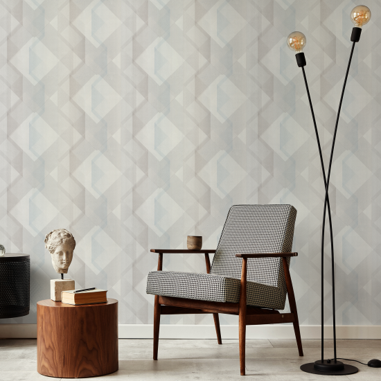 Обои флизелиновые Walldecor Exclusive Квадро бежевые 1.06 м 75326-41