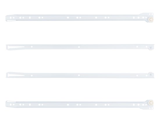 Мебельные направляющие 500x35 мм металл цвет белый 2 шт.