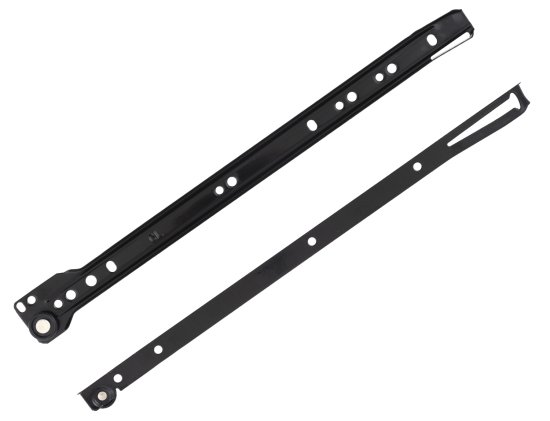 Мебельные направляющие 350x35 мм металл цвет черный 2 шт.