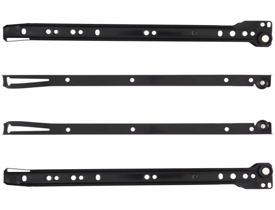 Мебельные направляющие 350x35 мм металл цвет черный 2 шт.