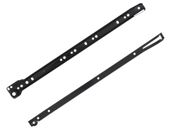 Мебельные направляющие 400x35 мм металл цвет черный 2 шт.