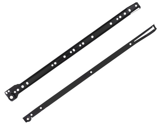 Мебельные направляющие 450x35 мм металл цвет черный 2 шт.