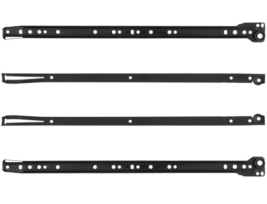 Мебельные направляющие 450x35 мм металл цвет черный 2 шт.