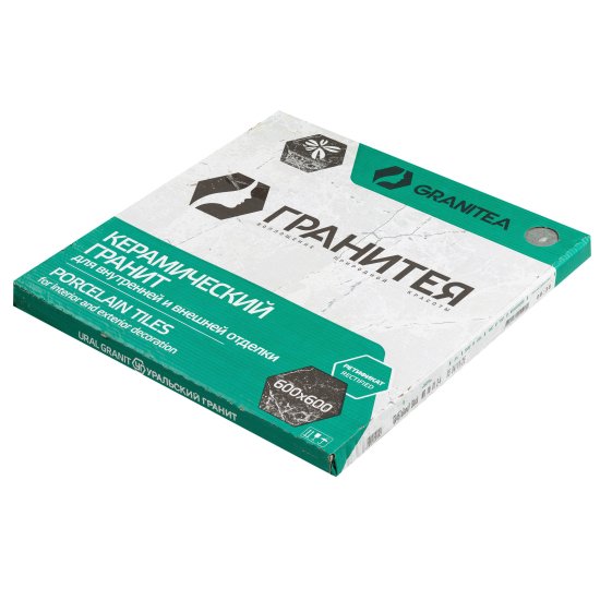 Керамогранит Уральский Гранит Гранитея Таганай G345 темно-серый матовый 600х600х9 мм (4 шт.=1,44 кв.м)