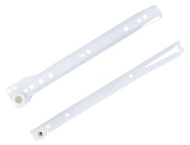 Мебельные направляющие 250x35 мм металл цвет белый 2 шт.