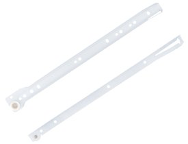 Мебельные направляющие 350x35 мм металл цвет белый 2 шт.