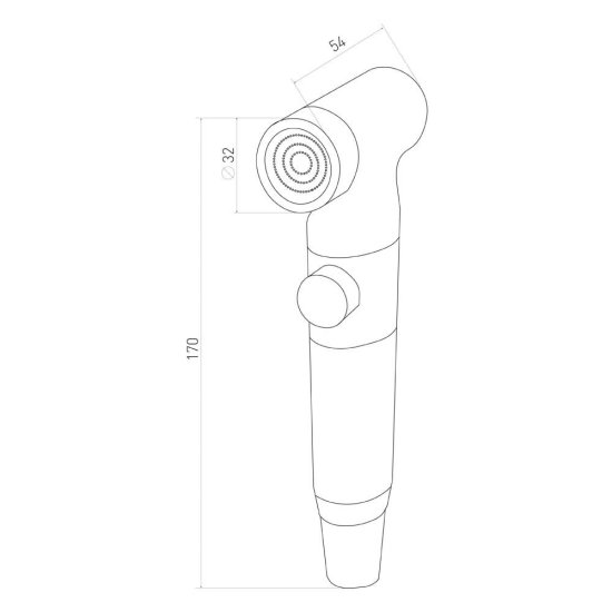 Лейка гигиеническая Tokito Mizu хром (TOK-MIZU-1027CR)