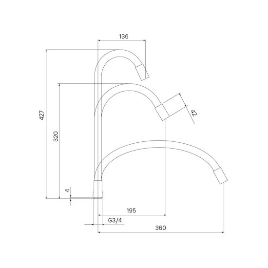 Излив для смесителя гибкий Iddis Optima Home с аэратором 500 мм черный (995FB50B5SM)