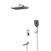 Душевая система BelBagno Due встраиваемая с верхним душем с лейкой со смесителем хром (DUE-VDSET-CRM)