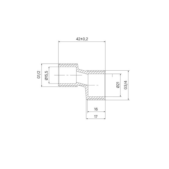 Эксцентрик для смесителя Iddis 3/4х1/2 42 мм (2 шт.) (982BR042SM)