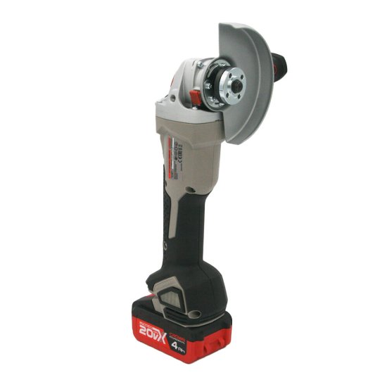 Шлифмашина угловая аккумуляторная Crown CT23001-125HX-4 BMC 20 В 4Ач Li-Ion d125 мм 2 АКБ и ЗУ