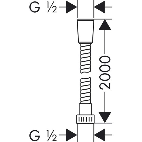 Шланг для душа Hansgrohe Metaflex 2000 мм ПВХ хром (28264000)