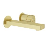 Смеситель для раковины встраиваемый Aqueduto Geometrico золото однорычажный со скрытой частью в комплекте (GEO0450)