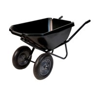 Тачка садово-строительная двухколесная Павловская Заря 110 л 250 кг ударопрочная усиленная морозостойкая (ТД2П110)