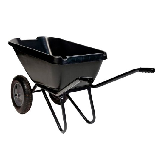Тачка садово-строительная двухколесная Павловская Заря 110 л 250 кг ударопрочная усиленная морозостойкая (ТД2П110)