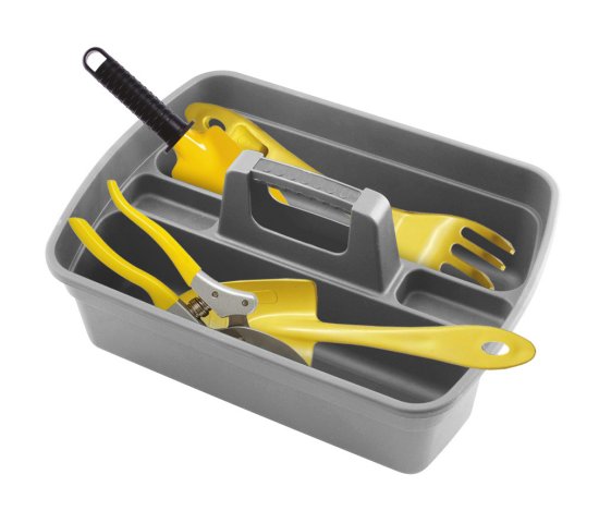 Ящик садовый Дельта пластик 45x33x20 см цвет серебристый