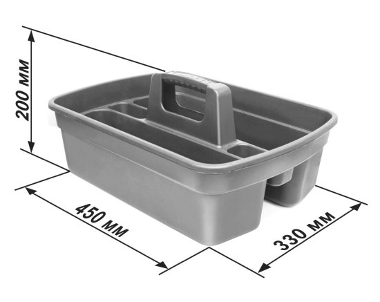 Ящик садовый Дельта пластик 45x33x20 см цвет серебристый