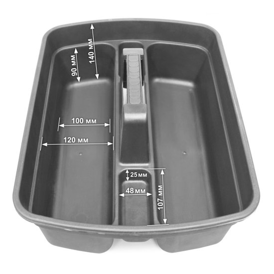 Ящик садовый Дельта пластик 45x33x20 см цвет серебристый