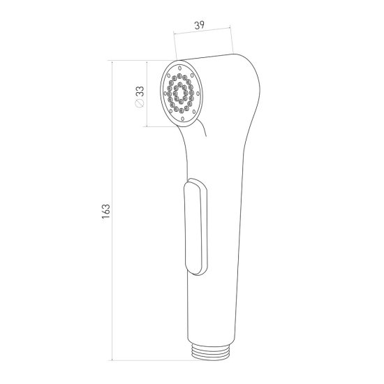 Лейка гигиеническая Tokito Mizu хром/черная (TOK-MIZU-1026CR)