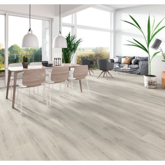 Ламинат 32 класс Ultradecor Expert Choice дуб приморский белоснежный 1285х192х8 мм 2,22 кв.м с фаской