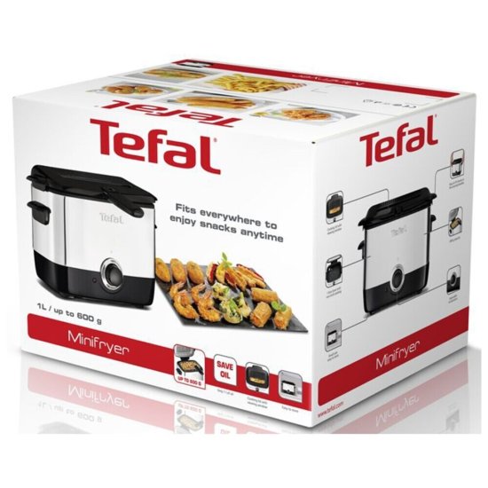 Фритюрница Tefal MiniFryer серебристая/черная