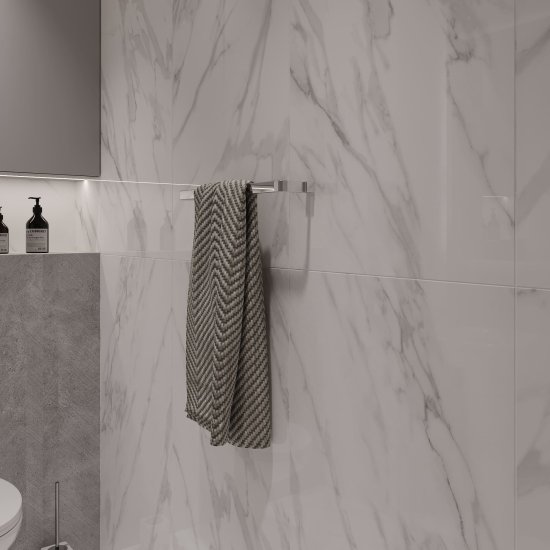 Керамогранит Lavelly Statuario Ligure белый полированный 1200x600x8,5 мм (2 шт.=1,44 кв.м)