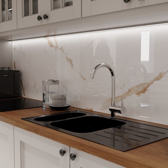 Керамогранит Lavelly Calacatta Toscana белый полированный 1200x600x8,5 мм (2 шт.=1,44 кв.м)