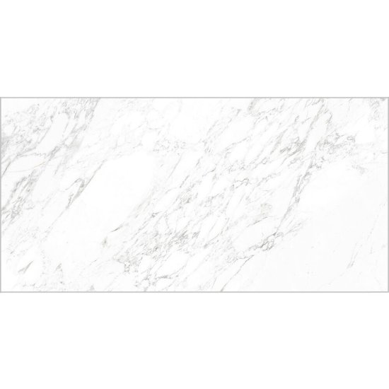 Керамогранит Lavelly Statuario Savona белый полированный 1200x600x8,5 мм (2 шт.=1,44 кв.м)