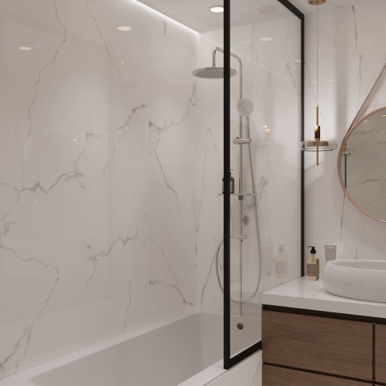 Керамогранит Lavelly Carrara Antico белый полированный 1200x600x8,5 мм (2 шт.=1,44 кв.м)