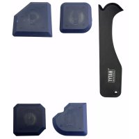 Набор шпателей для выравнивания Tytan Professional 4,5 мм резиновых с лопаткой (4 шт.) (98054)