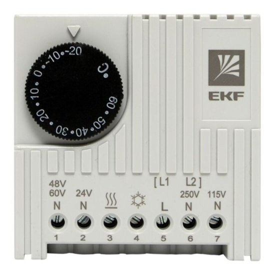 Термостат на DIN-рейку NO-NC EKF PROxima 71х30х71 мм 230 В IP20 5-10 A (thermo-no-nc-din)