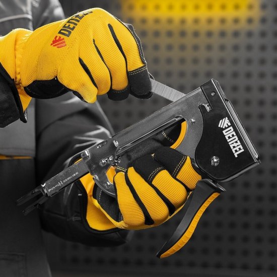 Степлер строительный для скоб Denzel (40223) тип 53 с регулировкой удара стальной