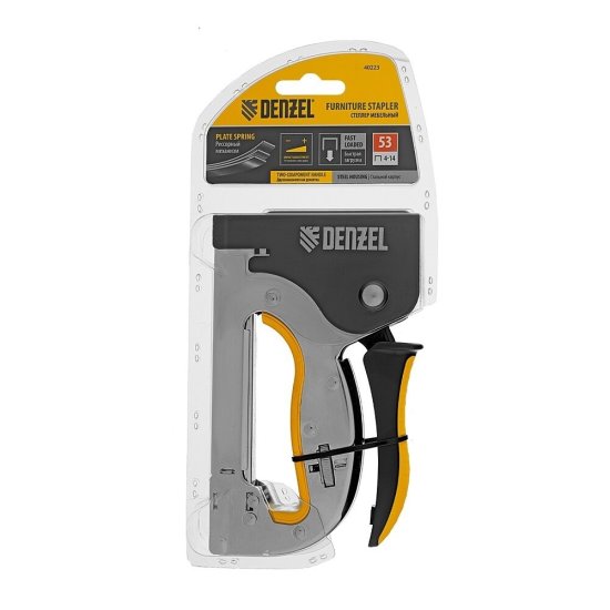 Степлер строительный для скоб Denzel (40223) тип 53 с регулировкой удара стальной