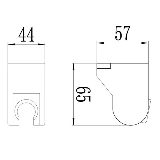 Держатель для лейки Esko с регулировкой наклона пластик хром (SH400EK)