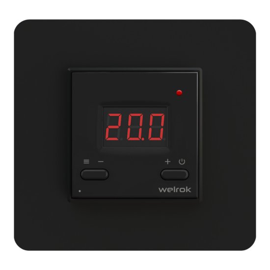Терморегулятор электронный сенсорный для теплого пола Welrok AZ BK черный с поддержкой Wi-Fi