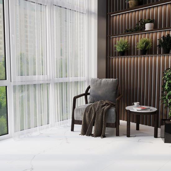 Керамогранит Lavelly Carrara Antico белый матовый 800x800x8,5 мм (3 шт.=1,92 кв.м)