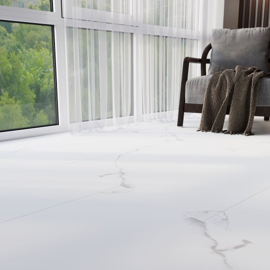 Керамогранит Lavelly Carrara Antico белый матовый 800x800x8,5 мм (3 шт.=1,92 кв.м)