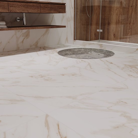 Керамогранит Lavelly Calacatta Imperia белый матовый 800x800x8,5 мм (3 шт.=1,92 кв.м)