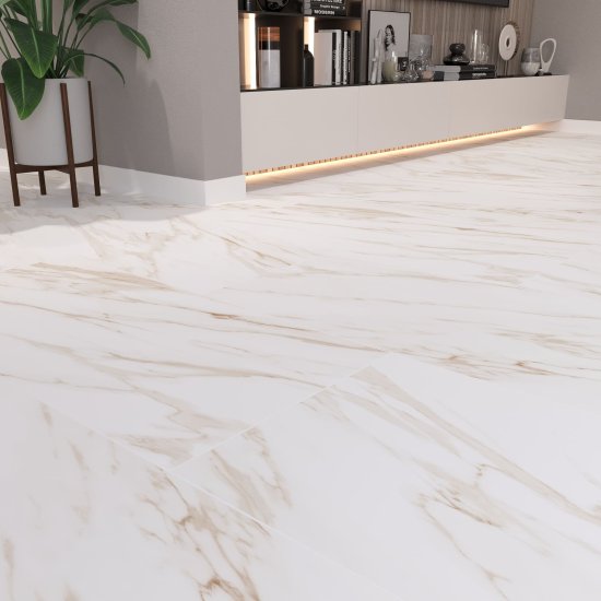 Керамогранит Lavelly Calacatta Imperia белый матовый 1600x800x8,8 мм (2 шт.=2,56 кв.м)