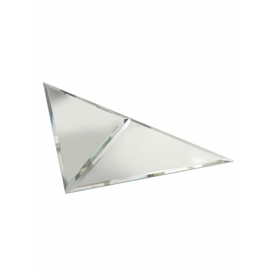 Плитка зеркальная треугольная 200х200х4 мм Continent серебряная с фацетом (4 шт.=0,16 кв.м)